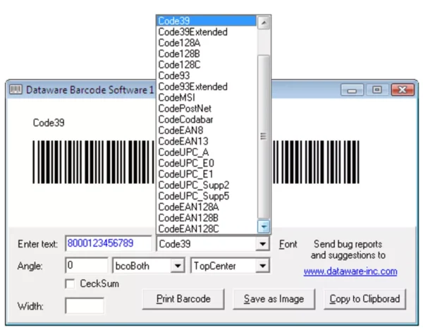 Dataware Barcode Software 1.0 - Image 3